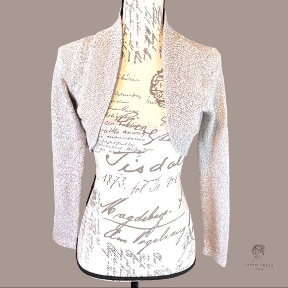 Gray Merino Wool Gray Shrug S/M - Picture 1 of 5